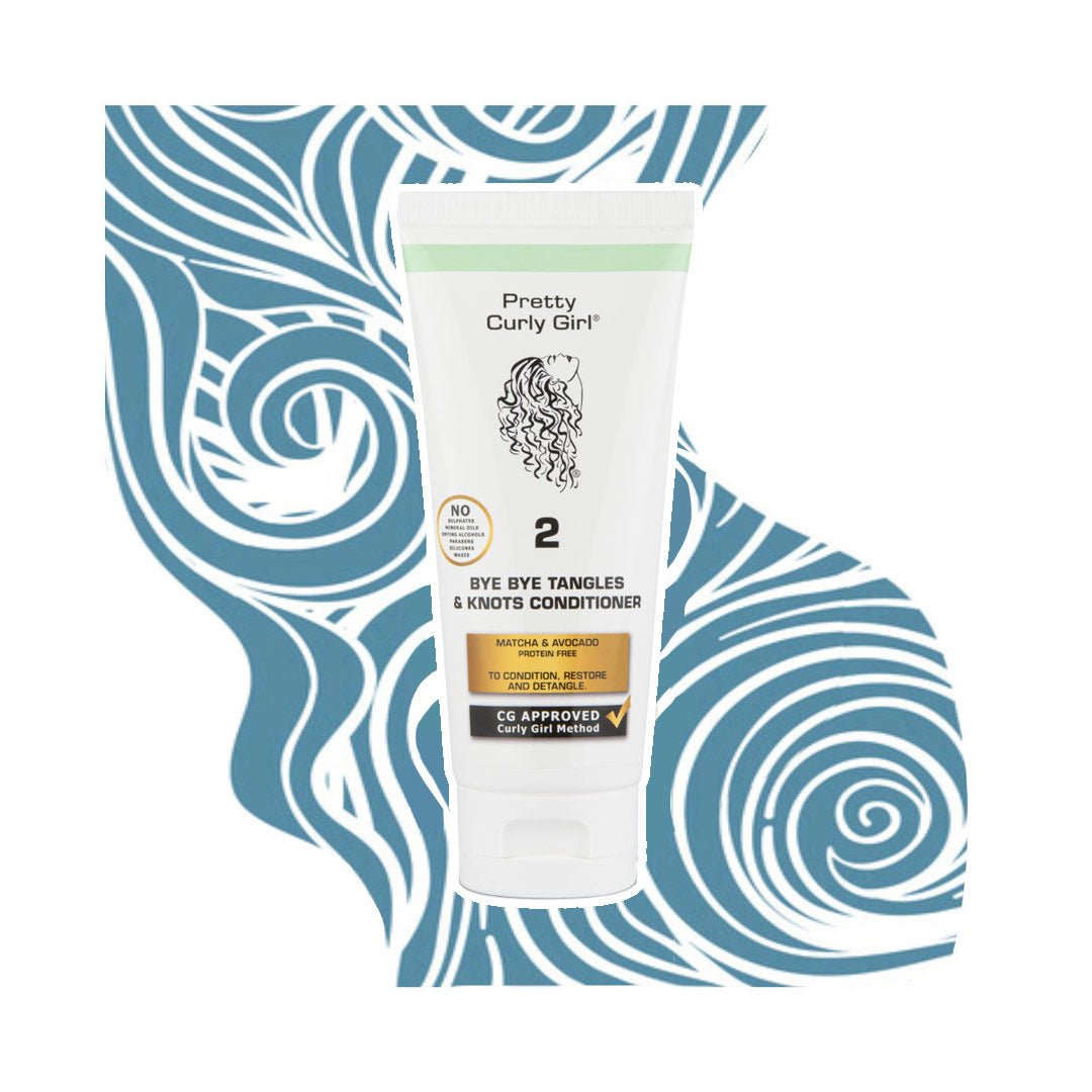 Pretty Curly Girl Bye Bye Tangles & Knots Conditioner ist ein Conditioner für die Lockenpflege bei lockenkopf.com Pretty Curly Girl Bye Bye Tangles & Knots Conditioner ist ein Conditioner für die Lockenpflege bei lockenkopf.com