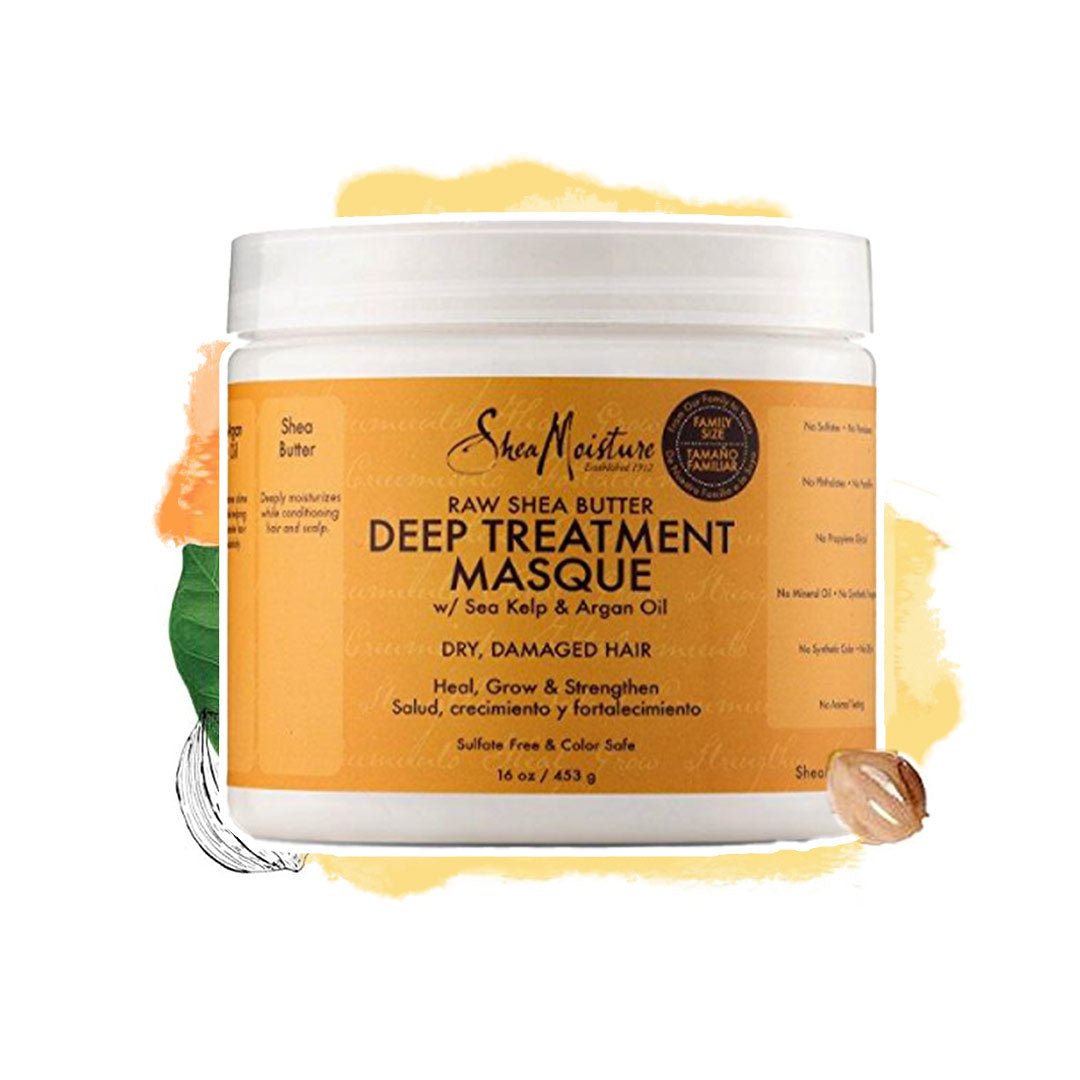 Masque de traitement en profondeur au beurre de karité brut Shea Moisture Raw Shea Butter Deep Treatment Masque ist ein Maske für die Lockenpflege bei lockenkopf.com
