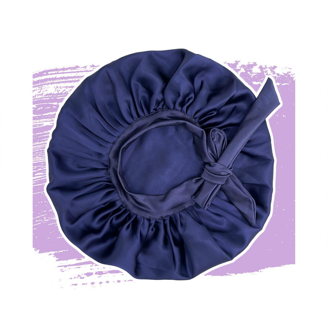 Bouclès bandeau Schlafmütze mit Schleife ist ein Accessoire für die Lockenpflege bei lockenkopf.com Bouclès bandeau Schlafmütze mit Schleife ist ein Accessoire für die Lockenpflege bei lockenkopf.com